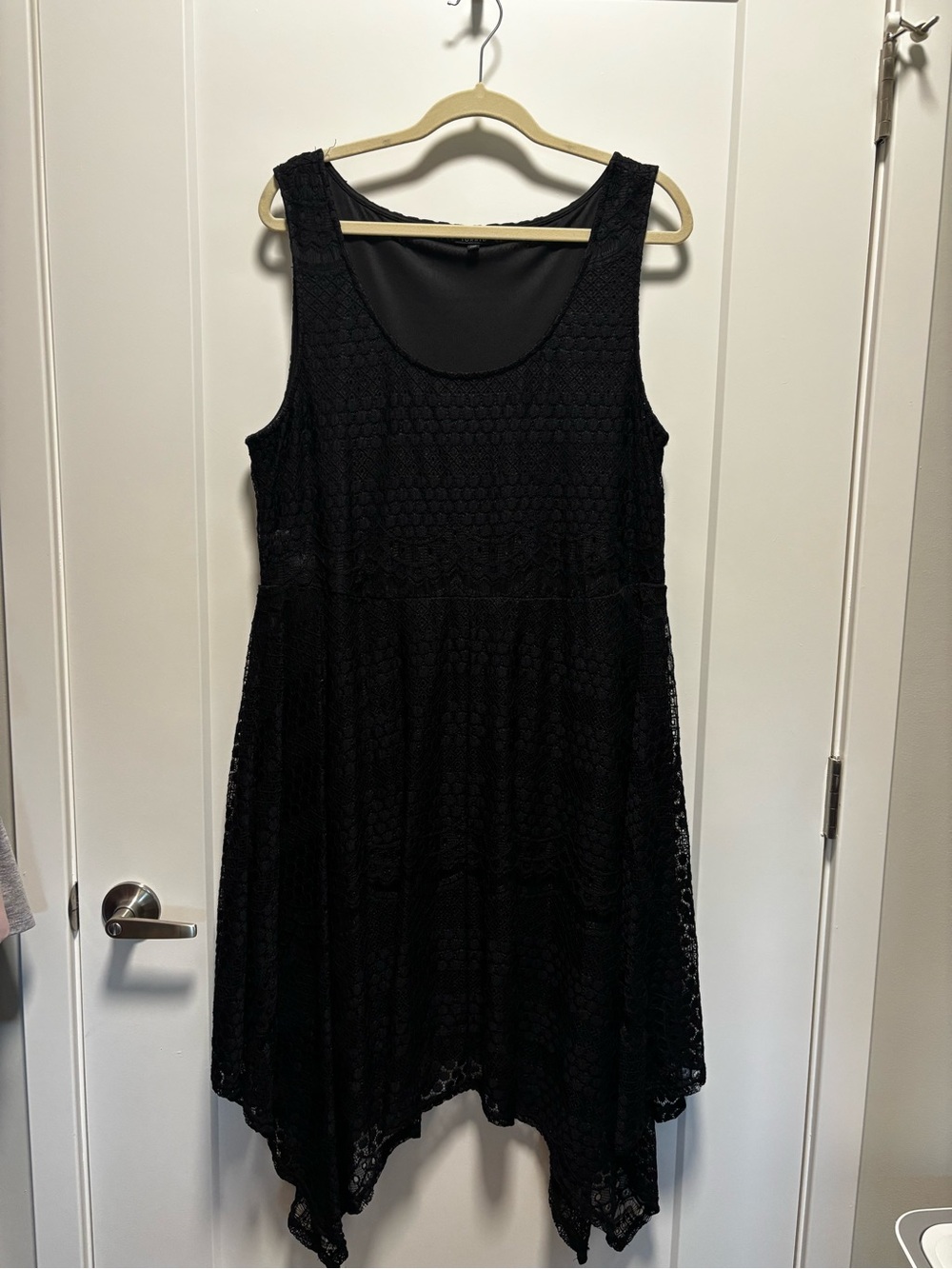 torrid Black Lace Asymmetrical Hem Dress